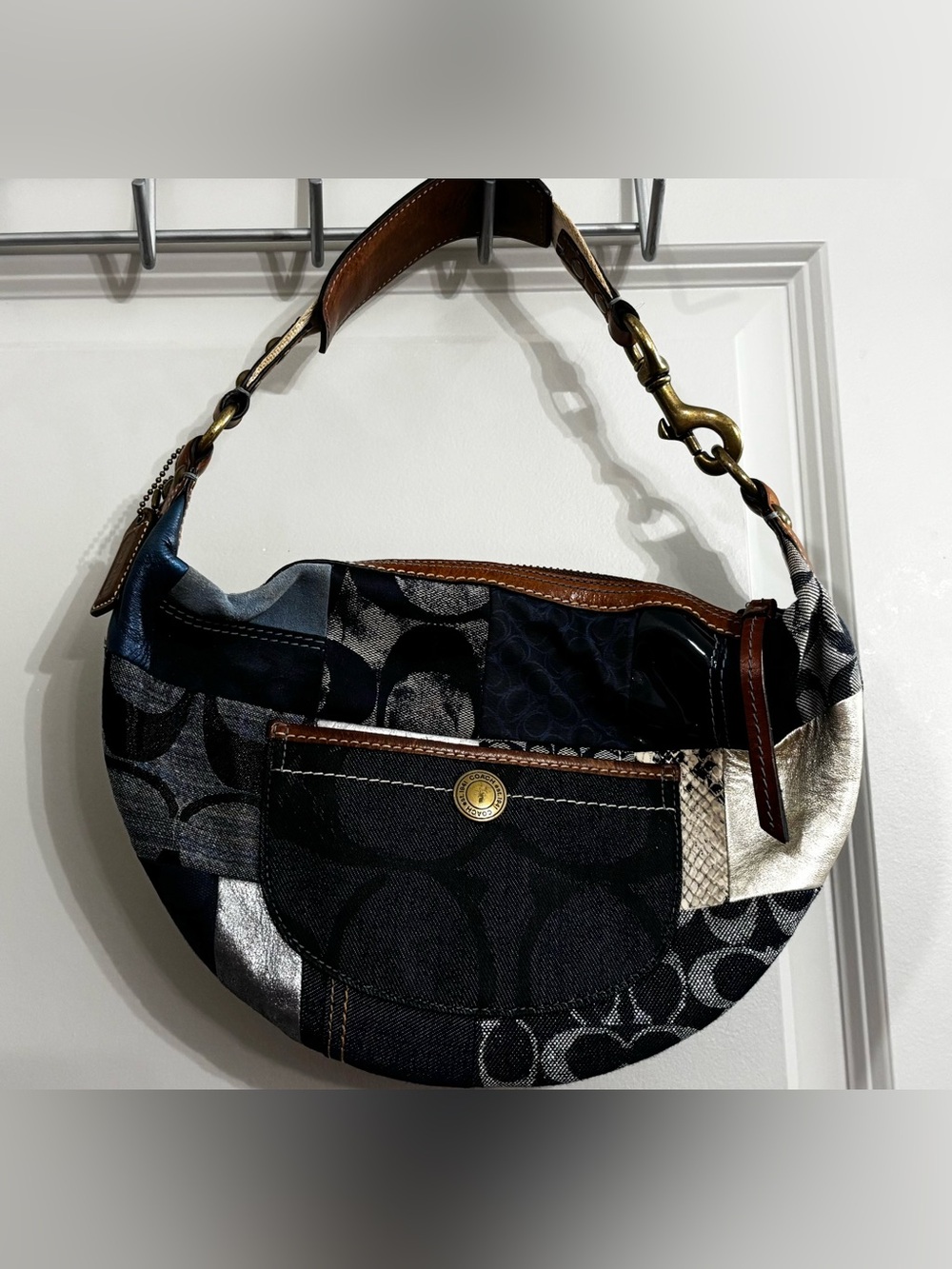 Coach Patchwork Hobo Shoulder Bag